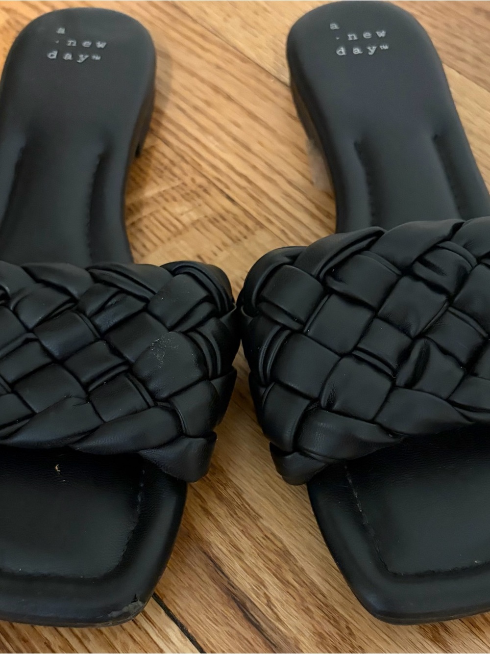 Target a new day Black Braided Slide Sandals